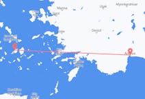 Flights from Parikia in Greece to Antalya in Turkey
