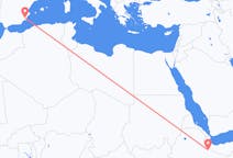 Flyreiser fra Jijiga, Etiopia til Murcia, Spania