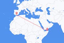 소말리아 보사소에서 출발해 스페인 말라가로(으)로 가는 항공편