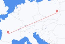 Flyg från Brive-la-gaillarde, Frankrike till Lublin, Polen