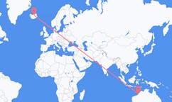 Flights from the city of Broome, Australia to the city of Akureyri, Iceland