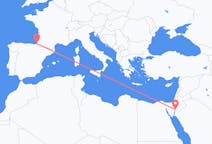 Flyreiser fra Akaba, Jordan til Biarritz, Frankrike