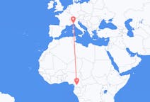 Flyg från Yaoundé, Kamerun till Genua, Italien