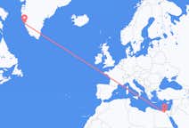 Flyg från Kairo, Egypten till Nuuk, Grönland