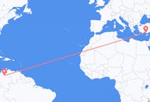 Flyreiser fra Bucaramanga, Colombia til Gazipaşa, Tyrkia