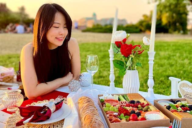 Private Luxury Picnic with Traditional Cold Platter and City view