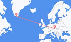 Flyreiser fra Brno, Tsjekkia til Qaqortoq, Grønland