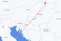 Flyrejser fra Poprad, Slovakiet til Ancona, Italien