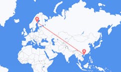 Flyg från Zhanjiang, Kina till Umeå, Sverige