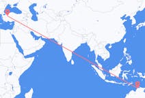 Flyreiser fra Darwin, Australia til Eskişehir, Tyrkia