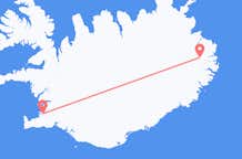 Flyreiser fra Egilsstaðir, Island til Reykjavík, Island