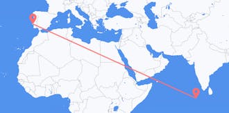 Flyg från Maldiverna till Portugal