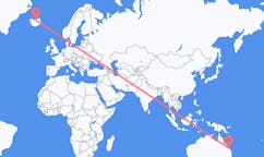 เที่ยวบิน จาก แกลดสโตน, ออสเตรเลีย ไปยัง อคูเรย์รี่, ไอซ์แลนด์