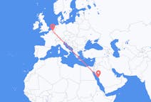 Flyreiser fra Yanbu, Saudi-Arabia til Brussel, Belgia