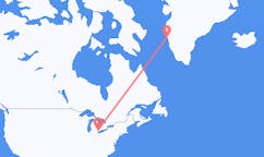 Voli from Detroit, Stati Uniti to Maniitsoq, Groenlandia