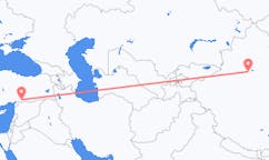 Flyreiser fra Korla, Kina til Gaziantep, Tyrkia