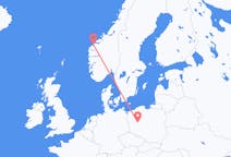 Flyg från Ålesund, Norge till Poznań, Polen
