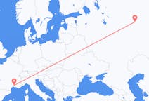 Fly fra Kirov til Nîmes