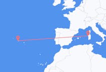 Flights from Horta, Azores, Portugal to Alghero, Italy