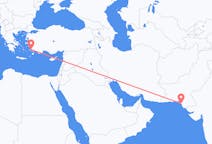 Flyreiser fra Karachi, til Bodrum