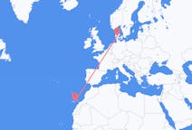 Flights from Las Palmas in Spain to Billund in Denmark