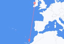 Flyrejser fra Lanzarote, Spanien til Shannon, County Clare, Irland