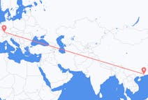 Flyg från Guangzhou, Kina till Strasbourg, Frankrike