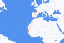 Flyg från Ziguinchor, Senegal till Pamplona, Spanien