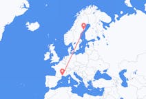 Flyg från Montpellier, Frankrike till Umeå, Sverige