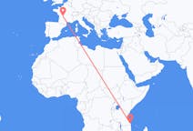 Flyreiser fra Mtwara, Tanzania til Limoges, Frankrike
