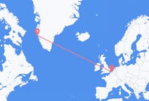 出发地 格陵兰出发地 瑪尼特索克目的地 比利时奥斯坦德的航班