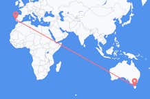 Flyreiser fra Devonport, Australia, til Lisboa, Australia