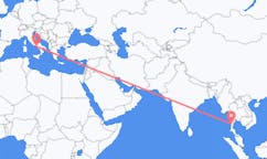 Flyg från Bokpyin, Myanmar (Burma) till Neapel, Italien