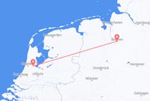 Flüge von Amsterdam, die Niederlande nach Bremen, Deutschland