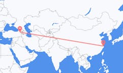 Flyg från Ningbo, Kina till Kars, Turkiet