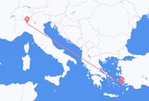 出发地 希腊出发地 卡林诺斯岛目的地 意大利米蘭的航班