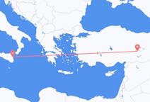 Flyg från Catania, Italien till Malatya, Turkiet