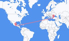 Flyreiser fra Puerto Escondido, Oaxaca, Mexico til Kutahya, Tyrkia