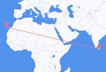 出发地 斯里兰卡出发地 汉班托塔目的地 西班牙特内里费岛的航班