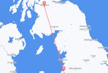 Flyreiser fra Glasgow, Skottland til Liverpool, England