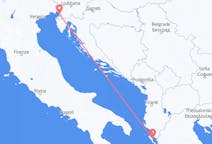 Flyg från Trieste till Korfu