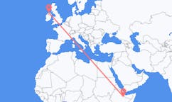 出发地 埃塞俄比亚吉吉加前往北爱尔兰的德里的航班