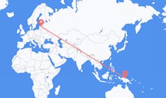 出发地 巴布亚新几内亚瓦尼莫目的地 拉脱维亚里加的航班