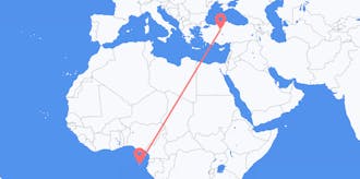Flights from São Tomé &amp; Príncipe to Turkey