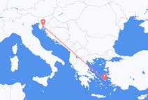 Vluchten van Rijeka naar Ikaria