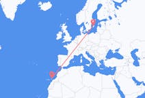 Vols depuis la ville de Visby vers la ville de Lanzarote
