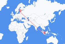 Vluchten van Jakarta, Indonesië naar Riga, Pescara, Letland