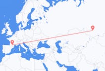 Flights from Novokuznetsk, Russia to Toulouse, France
