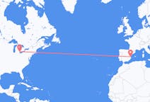 Flyrejser fra Windsor, Canada til Valencia, Spanien