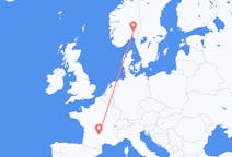 Flights from Aurillac, France to Oslo, Norway